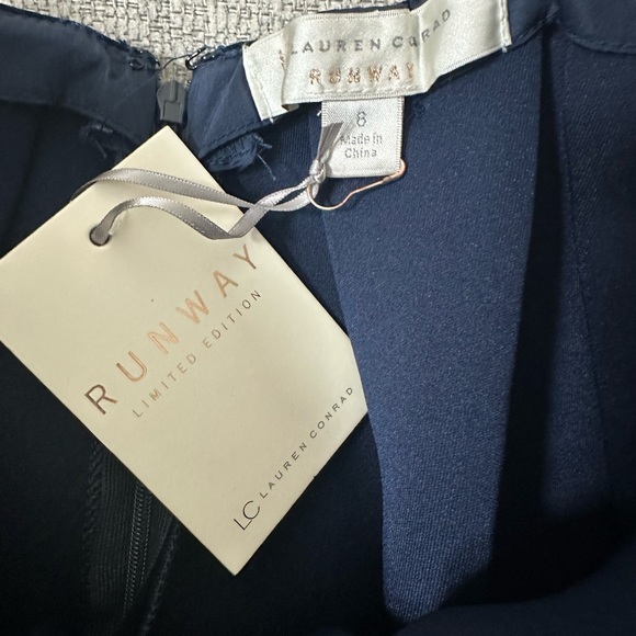 LC Lauren Conrad Deep Blue Velvet Skirt - Picture 3 of 4